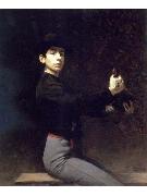 Ramon Casas i Carbo Self portrait as a flamenco dancer oil painting